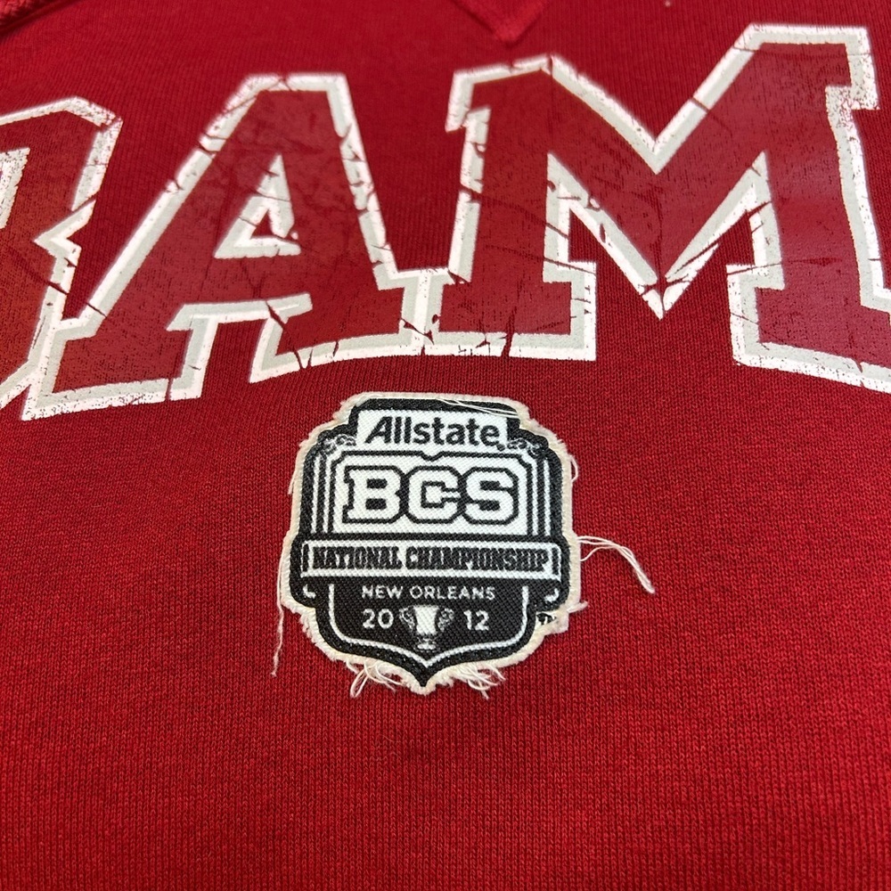 Russell Athletic Red BAMA Hoodie Sweatshirt - Picture 3 of 8